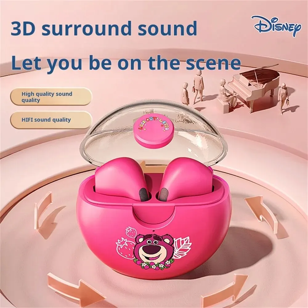 Disney Q50 Stitch Angel Wireless Bluetooth 5.3 auricolari HiFi Surround Sound Headset Smart Touch cuffie a lunga durata