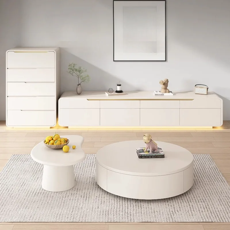 

Wood Minimalist Tv Stands Living Room Mobile Modern Display White Tv Table Luxury Storage Organizer Archivadores Home Furniture