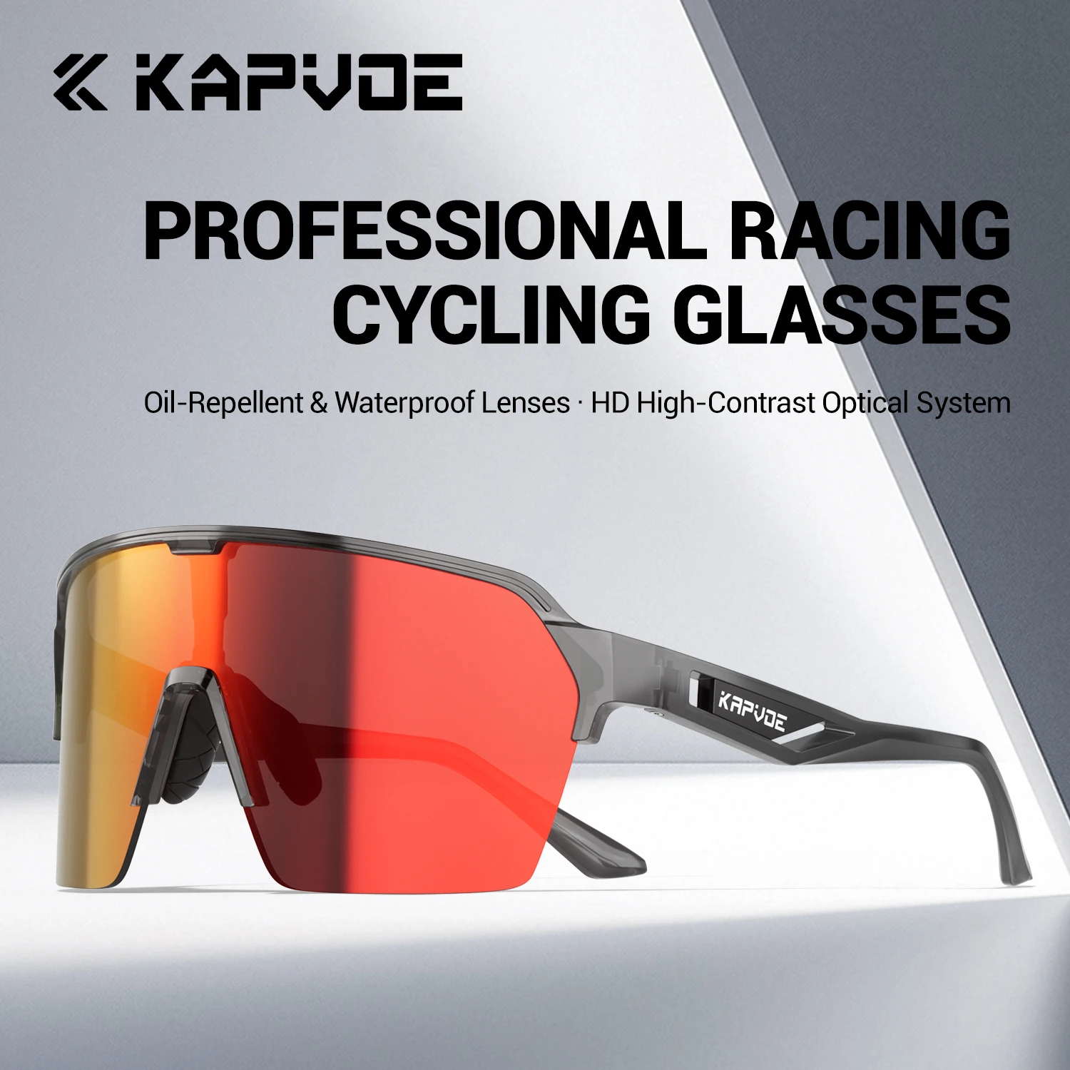 Kapvoe Photochrome Fahrrad-Sonnenbrille, polarisierte MTB-Brille, Damen Outdoor-Sport, Herren UV400 Fahrrad-Brille
