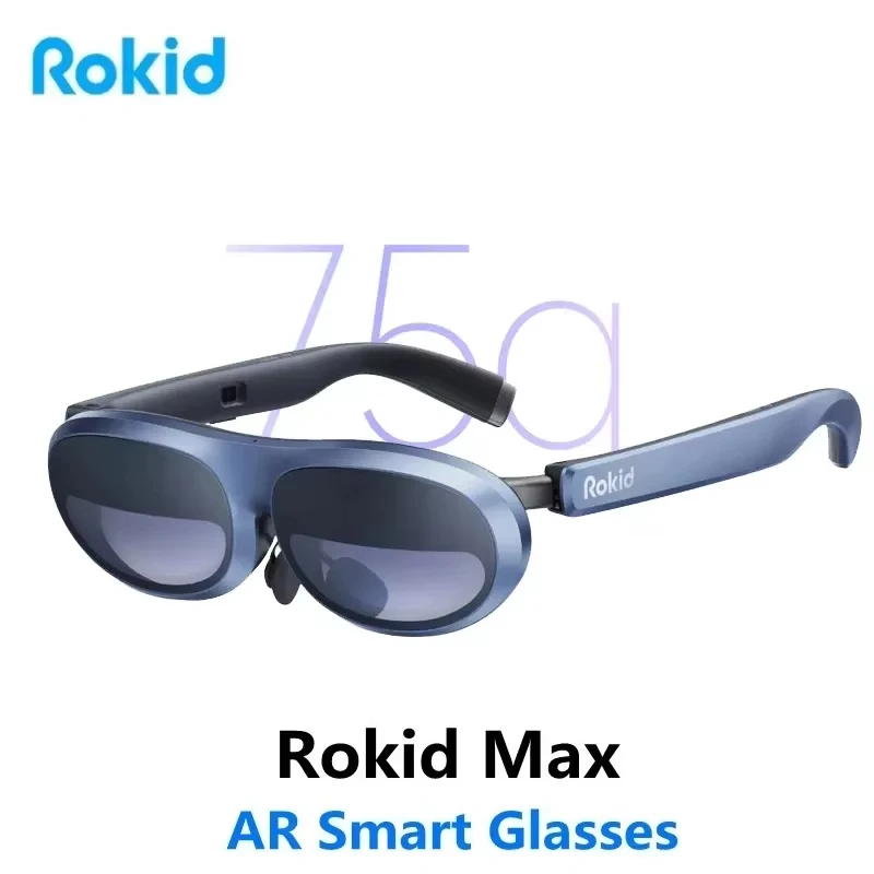 Rokid Max AR-Brille, 3D-Smart-Brille, Micro-OLED, 215-Zoll-Max-Bildschirm für Smartphone, Nintendo Switch, PS5, Xbox PC, All-in-One