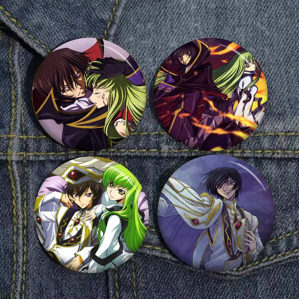 Anime Code G-Geass Soft Button Pin Bright Printed Icon Gift For Friends Badge Collar Brooch Lapel Pin Metal