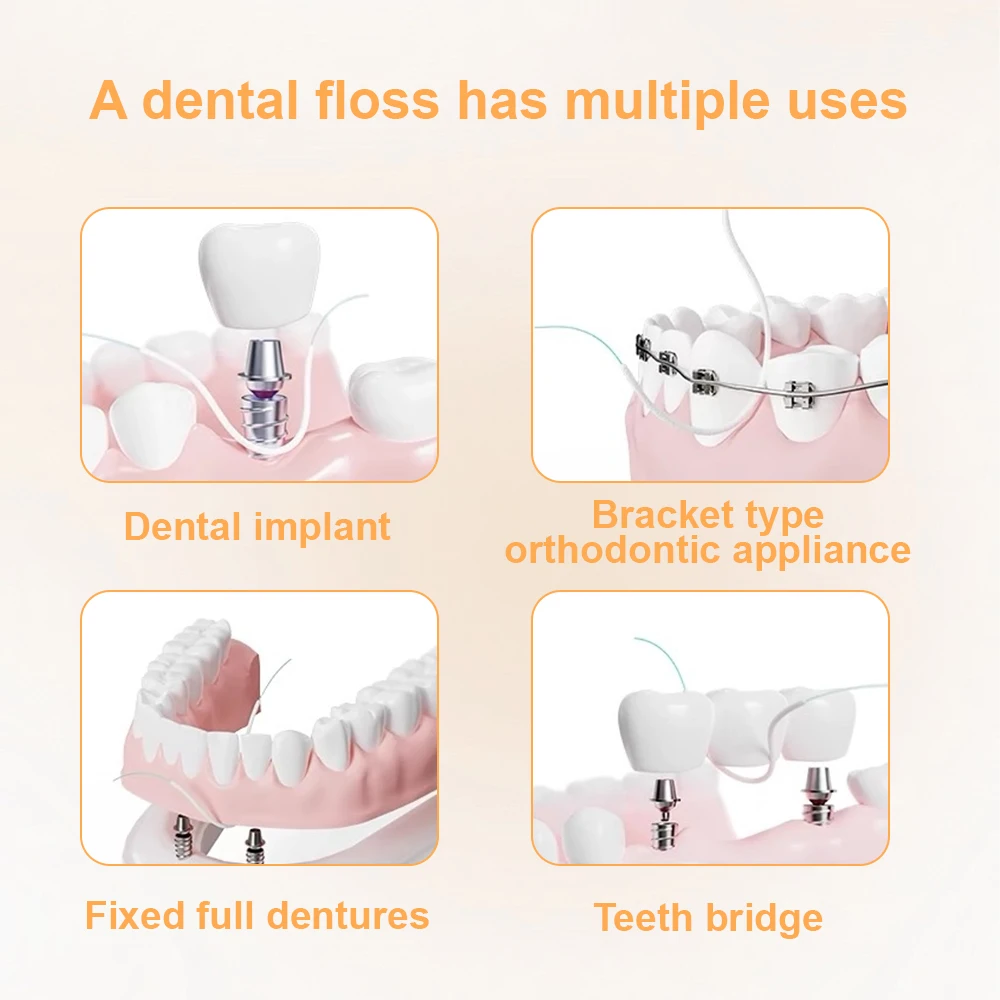 50 قطعة/صندوق خيط تنظيف الأسنان المياه توسيع تقويم الأسنان Flosser متعددة الوظائف مسواك تنظيف سلك خط يزرع الأقواس عراف