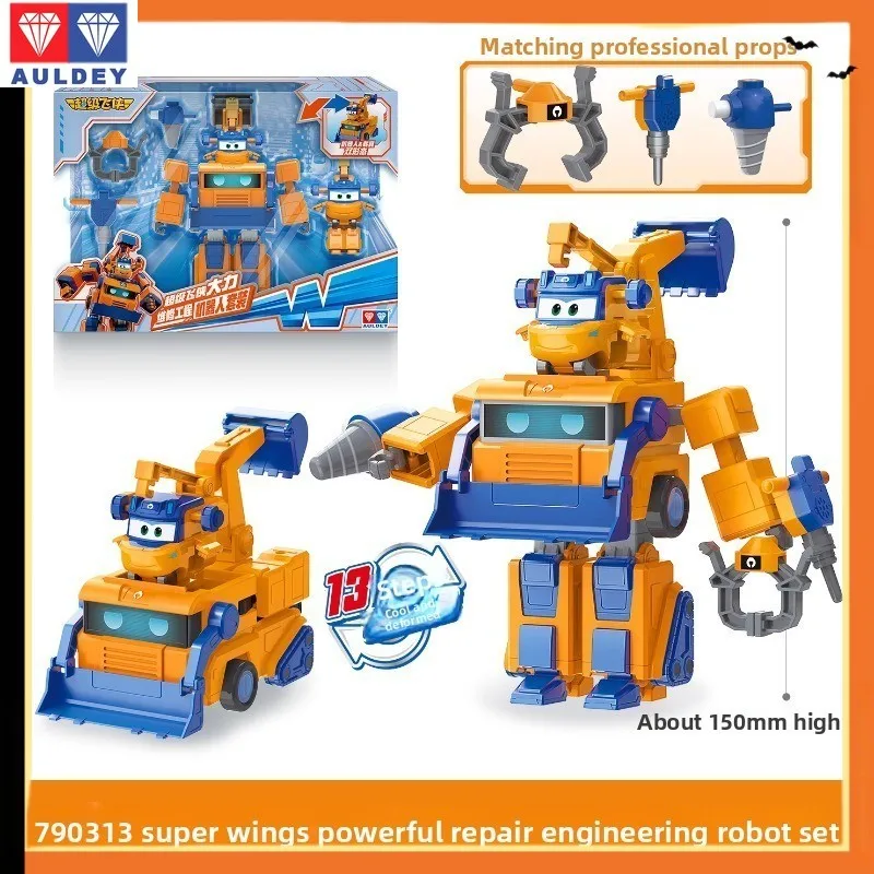 

Auldey Let's Go! Super Wings Robo Car Toys – Transforming Robot Action Figures (Jett, Marty, Sasha, Vehicle Mecha Set) for Kids