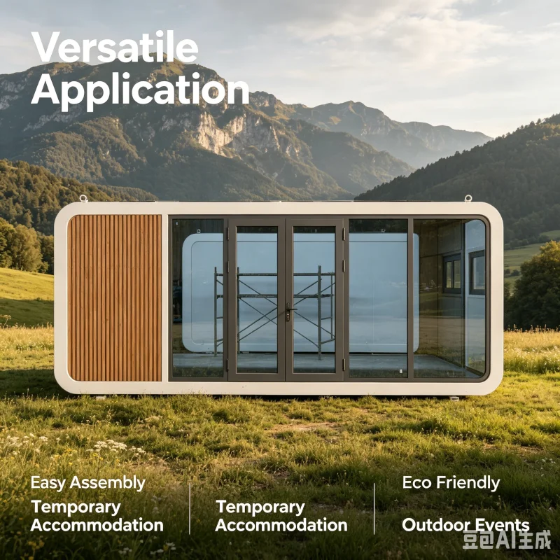 Movable Modular Guest House Year-Round Comfort Easy Installation Insulated Sandwich Panel Contemporary Black Container