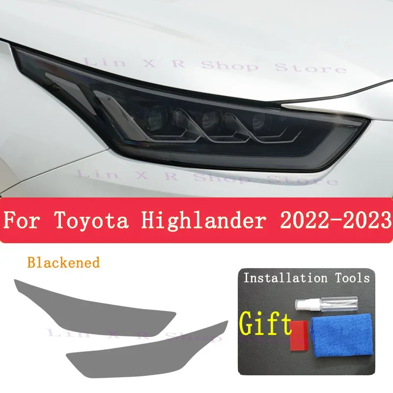 

Для Toyota Highlander 2022: Защитная пленка из ТПУ для фар, антицарапийная, для ремонта фар, аксессуары, PPF
