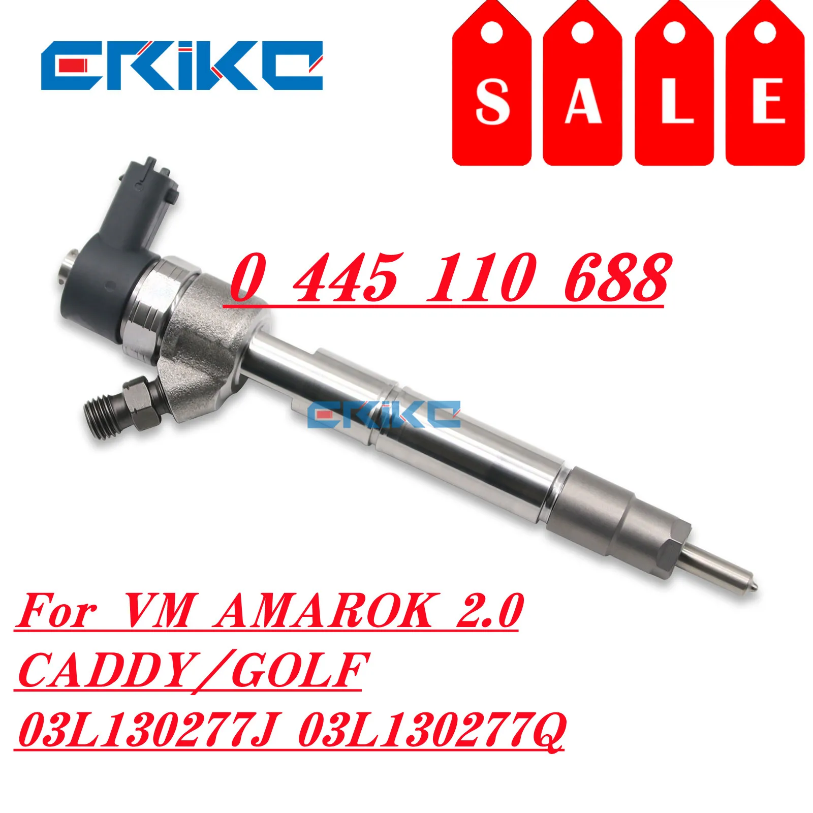 

0445110688 03L130277J NEW Nozzle 03L130277Q 0445 110 688 Common Rail Diesel Fuel Injector For VM AMAROK 2.0/CADDY/GOLF