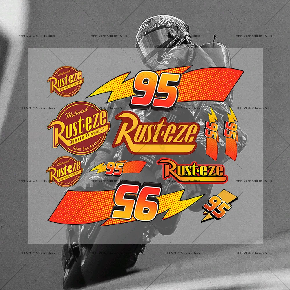ملصقات الدراجات النارية مناسبة للخوذات خزانات وقود السيارات جسم السيارة Ation مقاوم للماء ورق ذاتي اللصق لـ R-RUSTEZES