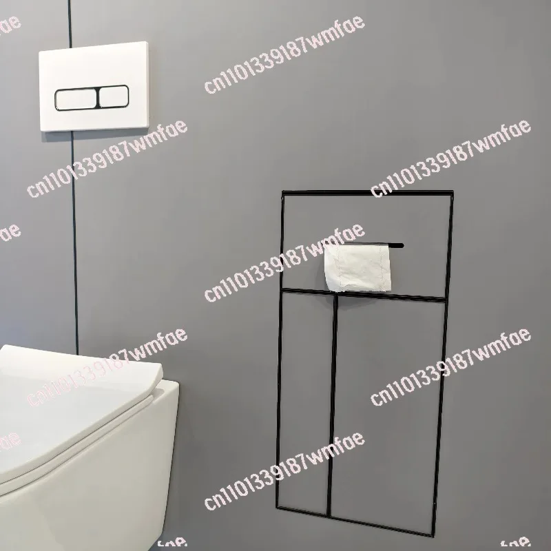Modern Decorative Bathroom Organizer Toilet Accessories Hidden Embedded Waste Invisible Paper Roll Holder Sanitary Brush