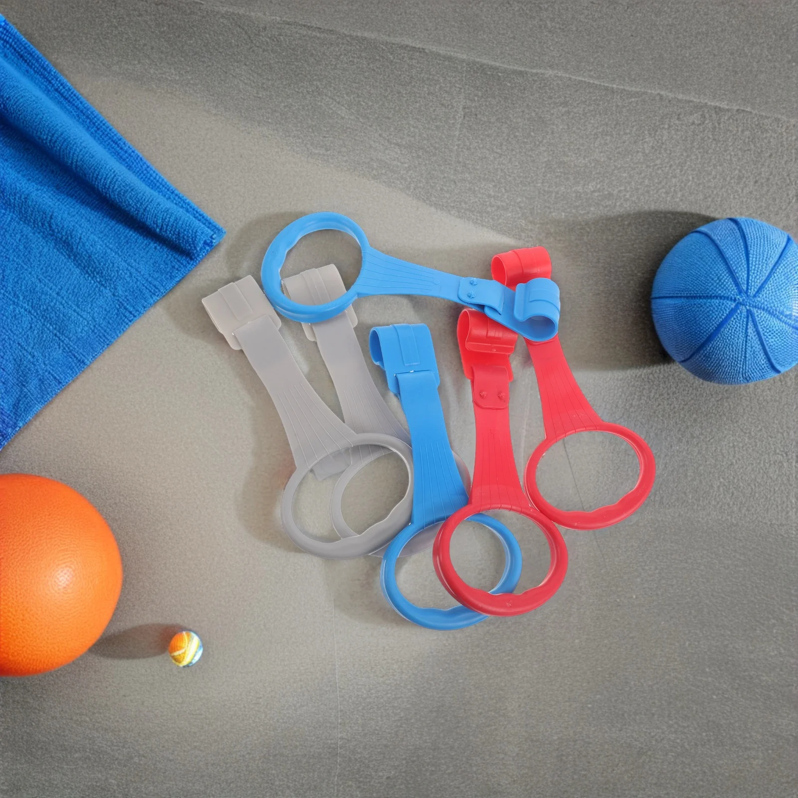 6 pezzi Anelli per trazioni per bambini Cerchi per assistente da passeggio Anelli appesi per allenamento in piedi Gioca a accessori da palestra Camminate per neonati