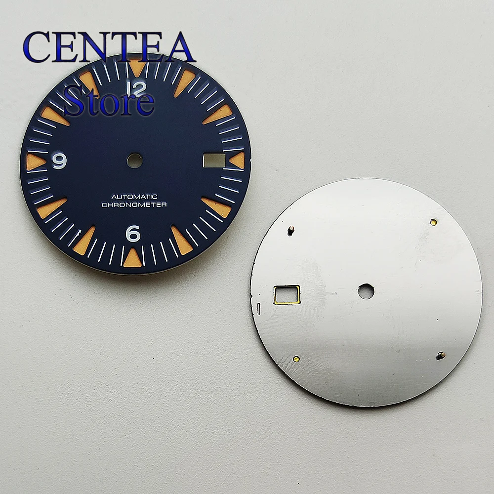 Richus-移動用滅菌ダイヤル、31mm、黒と青、nh35、nh35a、eta2824、2836、miyota8205、8215、821a、dg2813、3804、pt5000、移動に適合