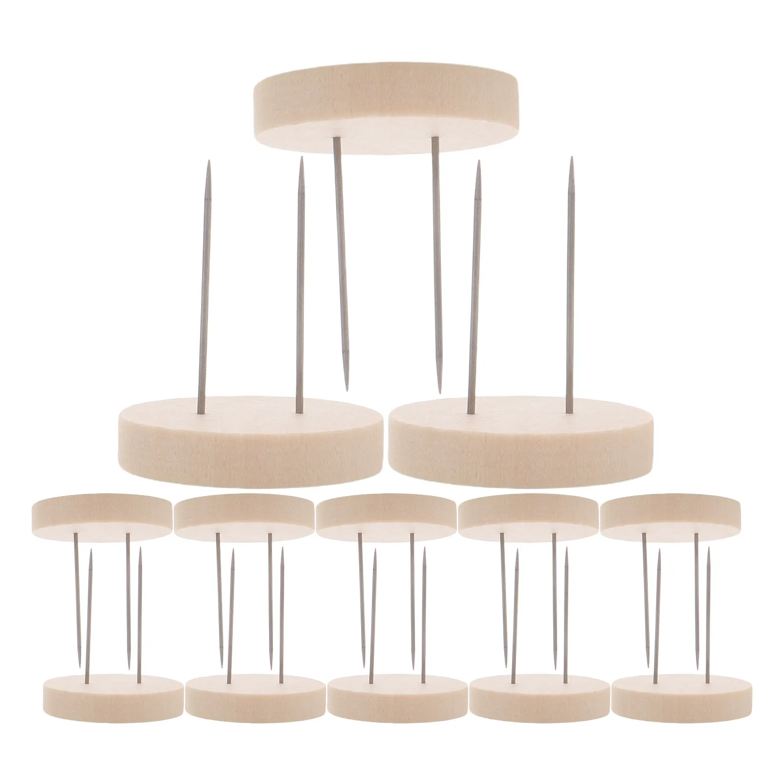 24Pcs Wooden Display Stand for Knitted Stable Base Support Frame Crochet Figure Holder Desktop Showcase Body Support