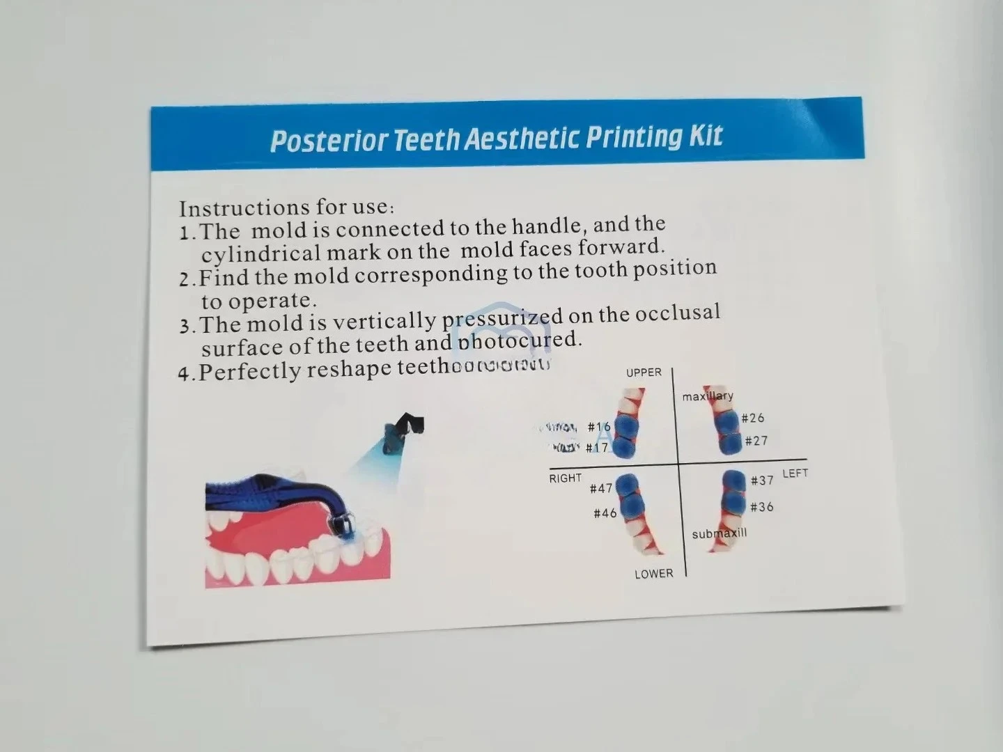 Dentalss Posteriors Teeth Aesthetics Printing Mould Kits Perfectlys Reshapes Restorations Tooth Filling Oral Therapys Tools