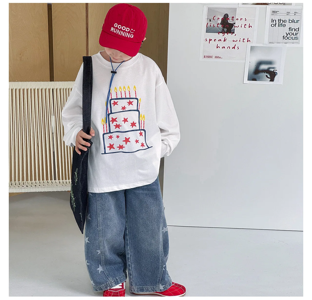 Boys Pants 2026 Spring and Autumn New Children's Clothing Korean Boy Baby Fashion Five-pointed Star Quilt Denim Pants