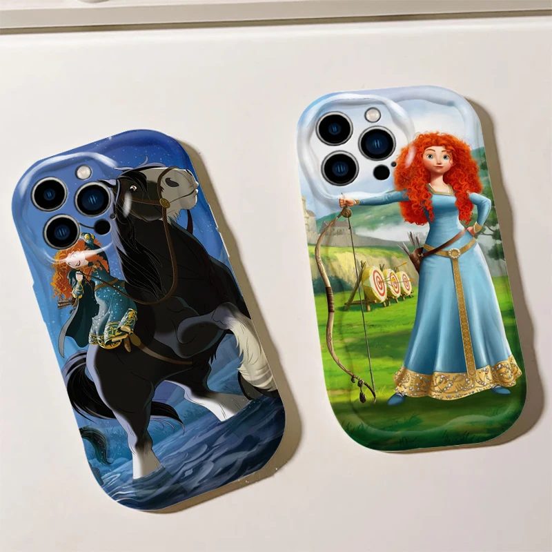 Disney The Brave Merida For Apple iPhone 15 14 13 12 11 XS XR X Pro Max Plus Wave Oil Funda Phone Case