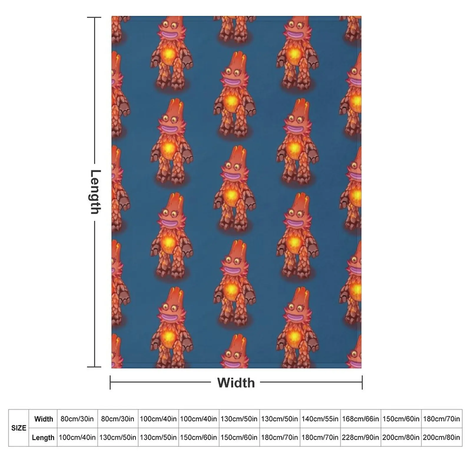 My Singing Monsters Character Throw Blanket Baby Summer Warm Kid'S Plaid Decorative Sofa Blankets