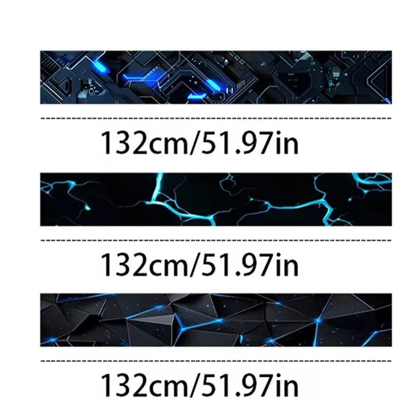 Car Windshield Sun Strip Sticker Blue Lightning Crack SPORT Decal Racing Front Window Banner Vinyl Sticker Auto Modification