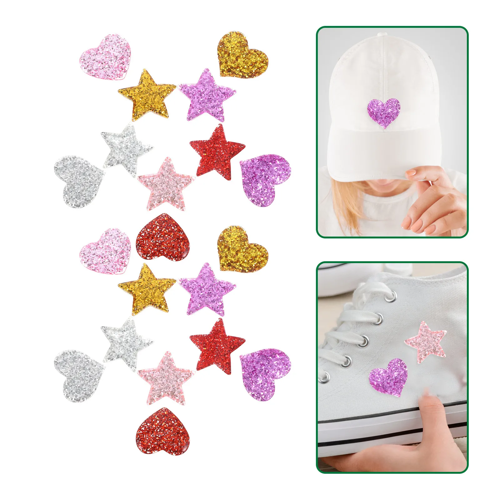 

Набор милых блестящих подвесок из смолы в форме сердца и звезды для изготовления брелоков, украшения скрапбука, декора головных уборов, создания украшений и поделок своими руками