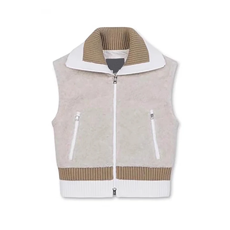 Autumn And Winter New Golf Clothing Women's Stackable Golf Vest Top Lamb Outdoor Sports Casual Tank Top