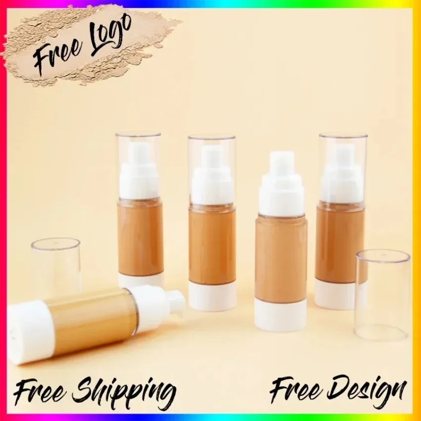 Custom 30ml Nude Moisturizing Liquid Foundation Long Lasting Full Coverage Easy To Apply 41colors Face Concealer Makeup Bulk