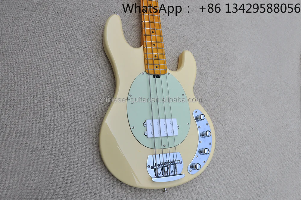Flyoung  4 Strings Electric Bass Guitar Milk Yellow Bass Guitar Bajo Electrico