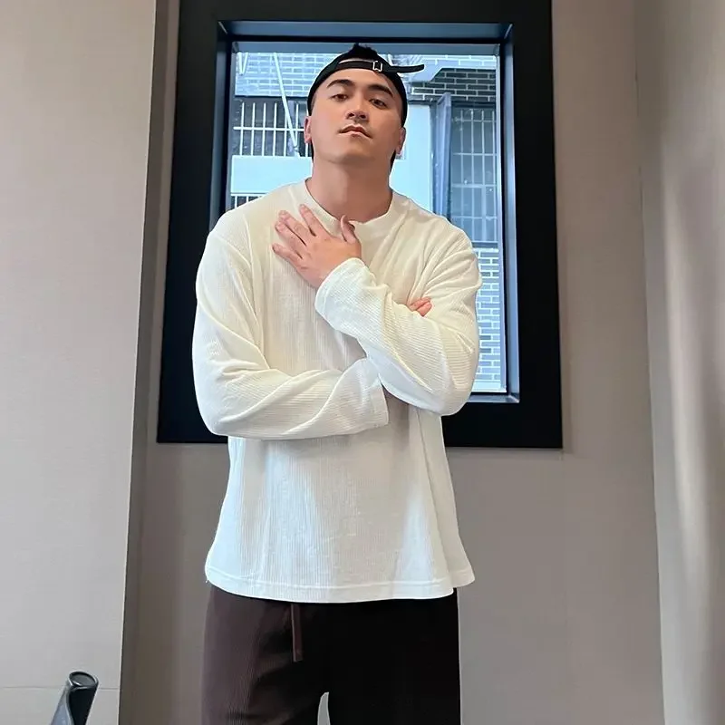 White Solid Crewnec… - image