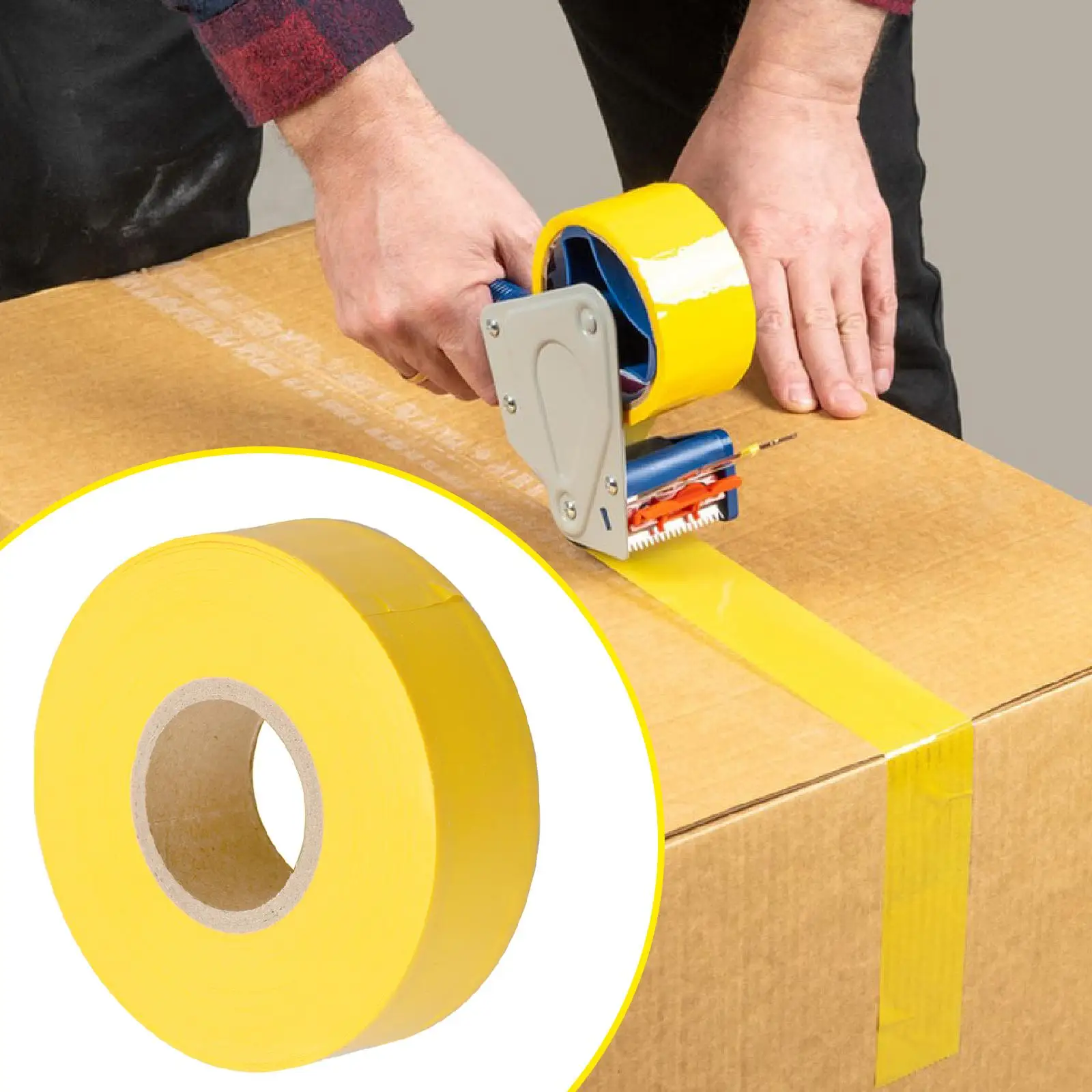 PVC Marking Tape Yellow Flagging Ribbon 45m Survey Tape Hazardous Area Identifier for Outdoor Workplace Boundaries