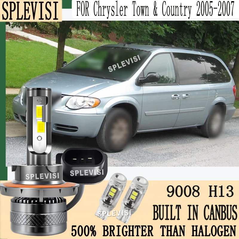 

Waterproof Safer Night Driving Without Dazzling Oncoming CarsLED 9008 H13 Headlight For Chrysler Town & Country 2005 2006 2007