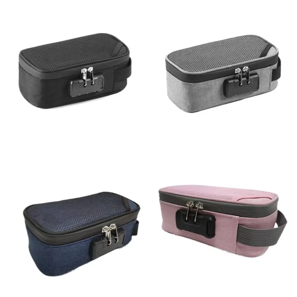 Trendy Combination Lock Smell Proof Bag Portable Activated Charcoal Travel Storage Case Waterproof Durable Makeup Bag