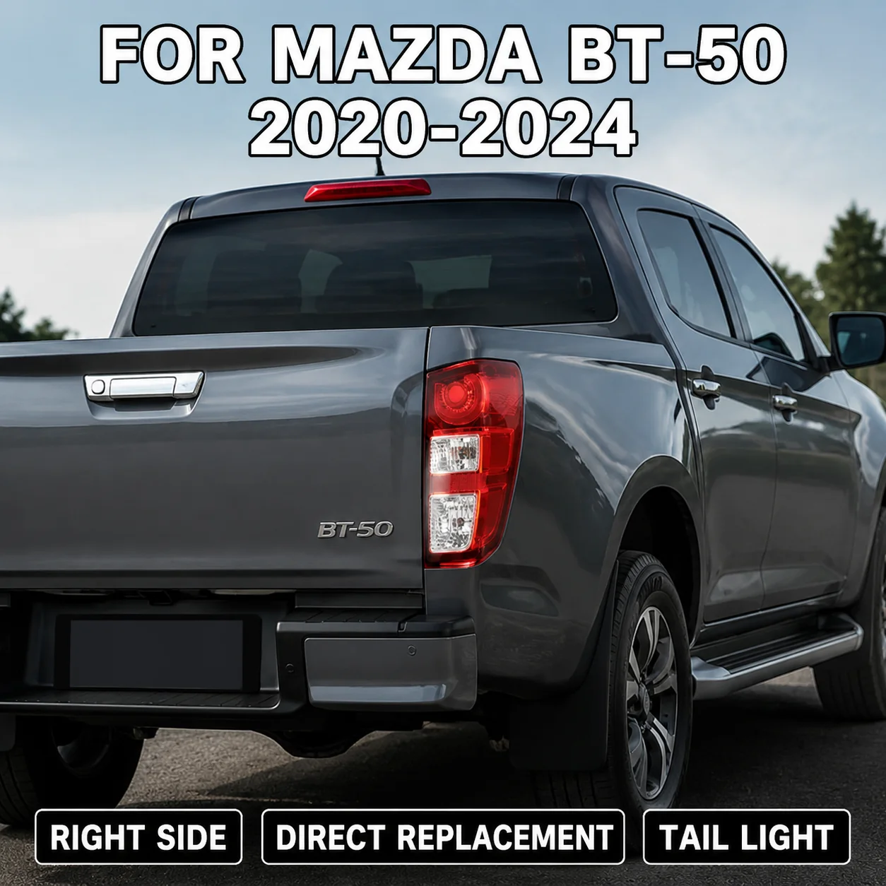 Rear Outer LED Tail Light Lamp Assembly For Mazda BT‑50 Pickup 2020‑2024 Rear Brake Turn Signal Lamp