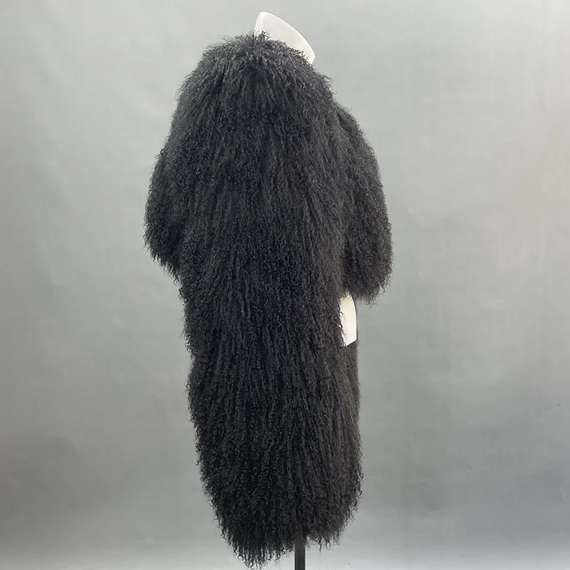 JANEFUR Cappotto corto in vera pelliccia Moda donna Lusso Giacche in pelliccia di pecora mongola Formato personalizzato Capispalla invernale bianco Stile corto