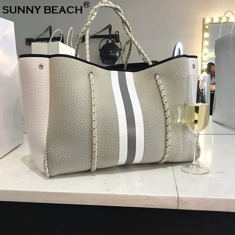 

SUNNY BEACH Fashion Large Composite American Women Luxury Shoulder Bag Neoprene Bolsas Female Travel Daily Handbags Office