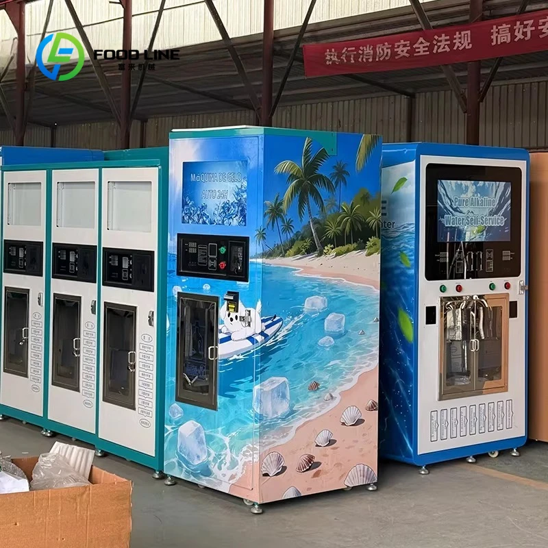 Customized Commercial Bulk Cube Ice Vending Machine 24h Unattended Self-service Ice Vending Station with Multi Payment System