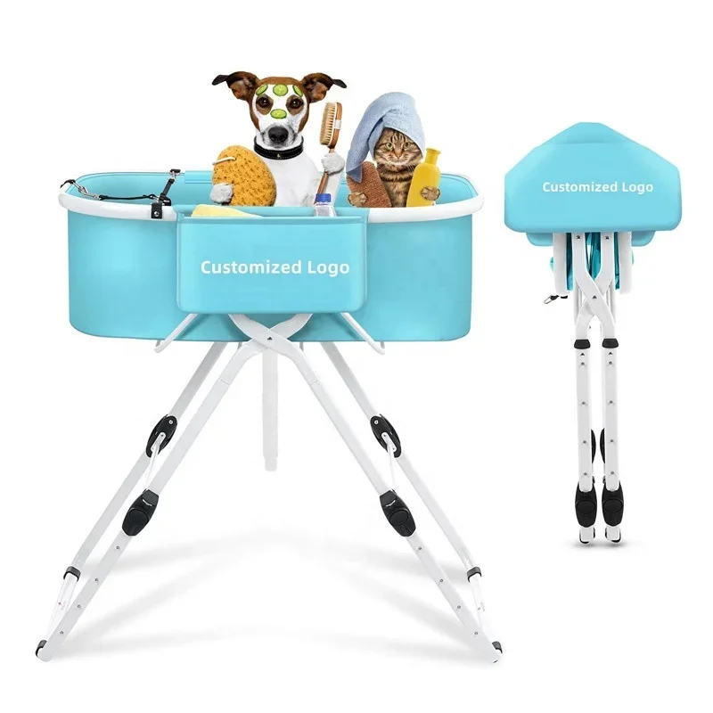 Pet Grooming Portable Dog Bath Tub Foldable Pet Wash Station for Bathing