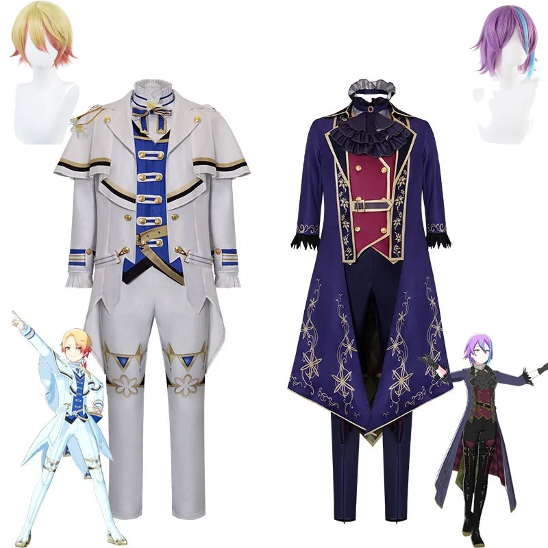 

Kamishiro Rui Tenma Tsukasa Cosplay Costume Black White Lily Series Elegant Black White Suit Trench Coat Game Anime for Women