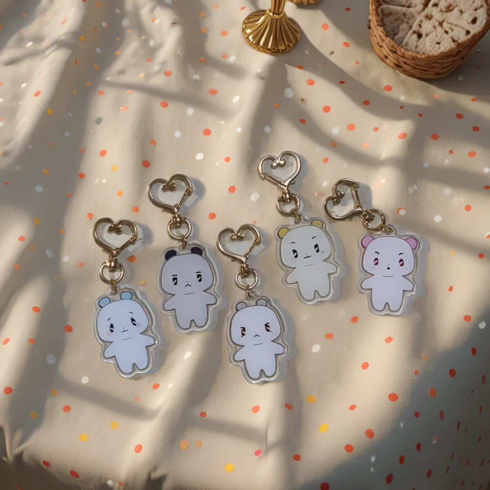 Kpop Plave MMMM شخصية الاكريليك مزدوجة الجانبين قلادة المفاتيح YEJUN NOAH BAMBY EUNHO HAMIN كيرينغ حقيبة الملحقات #1