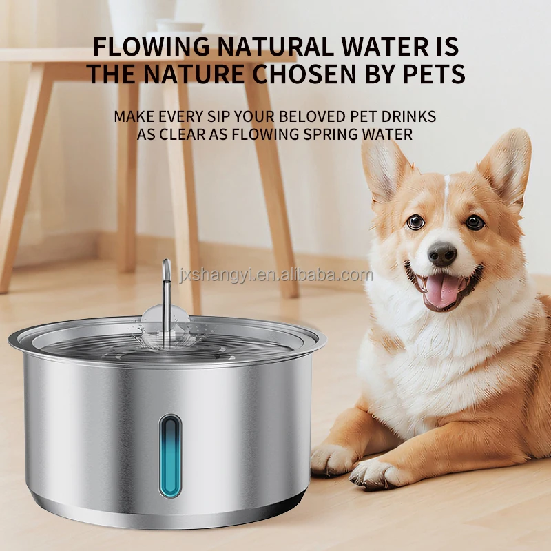 hit productFactory High Quality 11L Stainless Steel Automatic Battery Charge Luxurious Cat & Dog Water Fountain