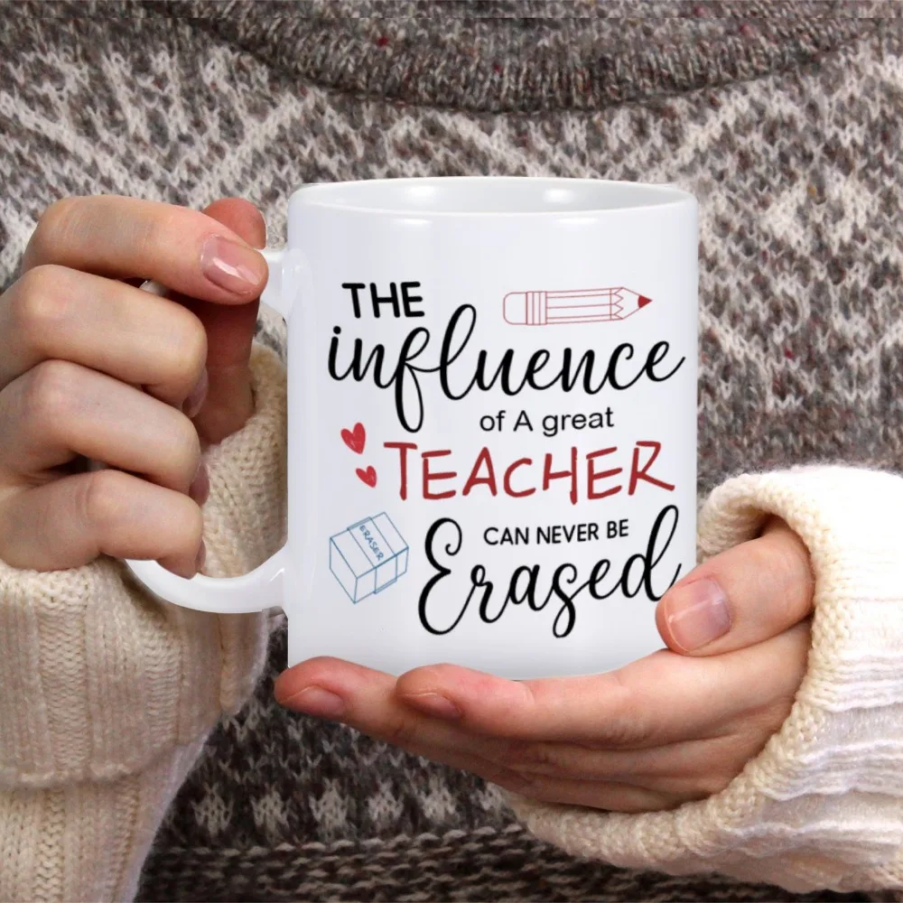 Teacher Coffee Mug 11oz Office Ceramic Cup Teacher's Day Appreciation Gift for Women Men Christmas Thanksgiving Birthday Present