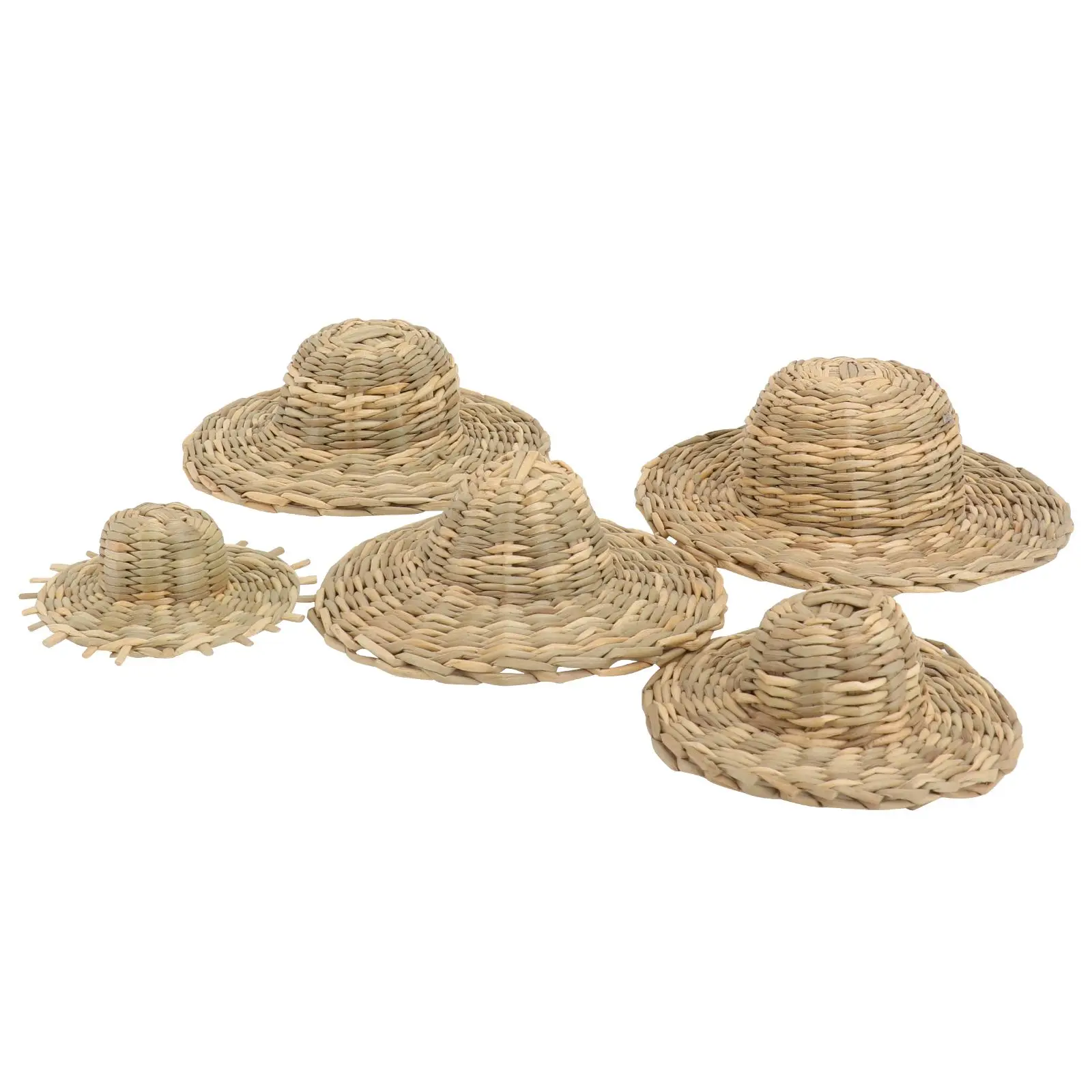 

5 Pcs Caps Hats H Woven Craft Accessories Photo Props Durable Lovely Hats Model Woven Hat Decor Gifts