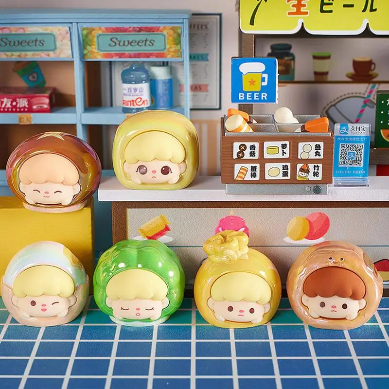 Cartoon Oden Doll Toy Oden Doll Resin Toy Food Cartoon Characters Toys Cartoon Ornament Cute Doll Figure Comfortable Creative