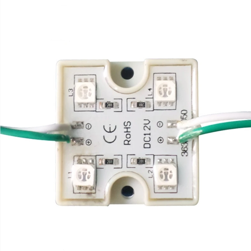 Super Bright Waterproof 40PCS LED 5050 4 LED Module white DC 12V 4Leds square led modules lighting
