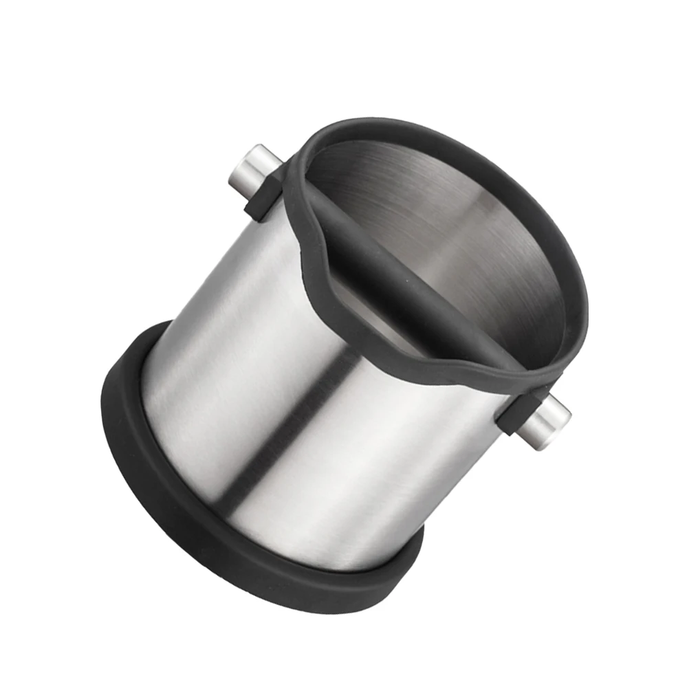 

Coffee Grounds Bucket Knock Holder Espresso Waste Container Stainless Steel Large Capacity Removable Bar Easy Cleaning