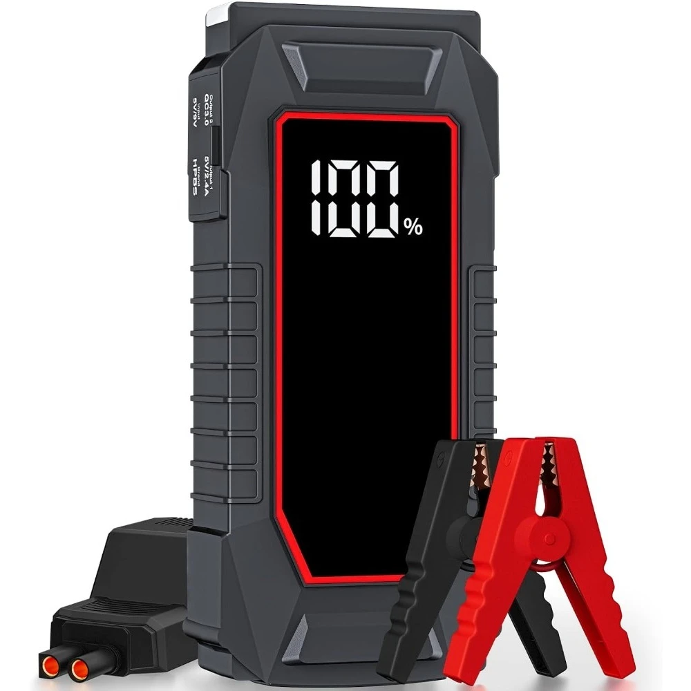 

US Shipping 5500A Peak Car Battery Jump Starter for All Gas and 10L Diesel Engines 12V Portable Power Pack with 3.0 LCD
