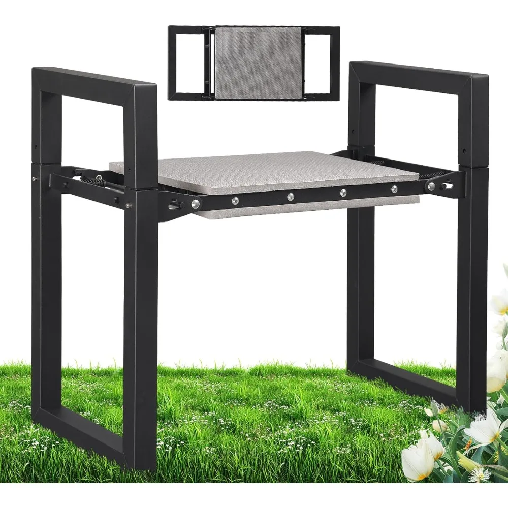 

Garden Kneeler and Seat, 12.7" Wide Folding Heavy Duty Gardening Bench with Handles for Kneeling and Seat, Multifunctional