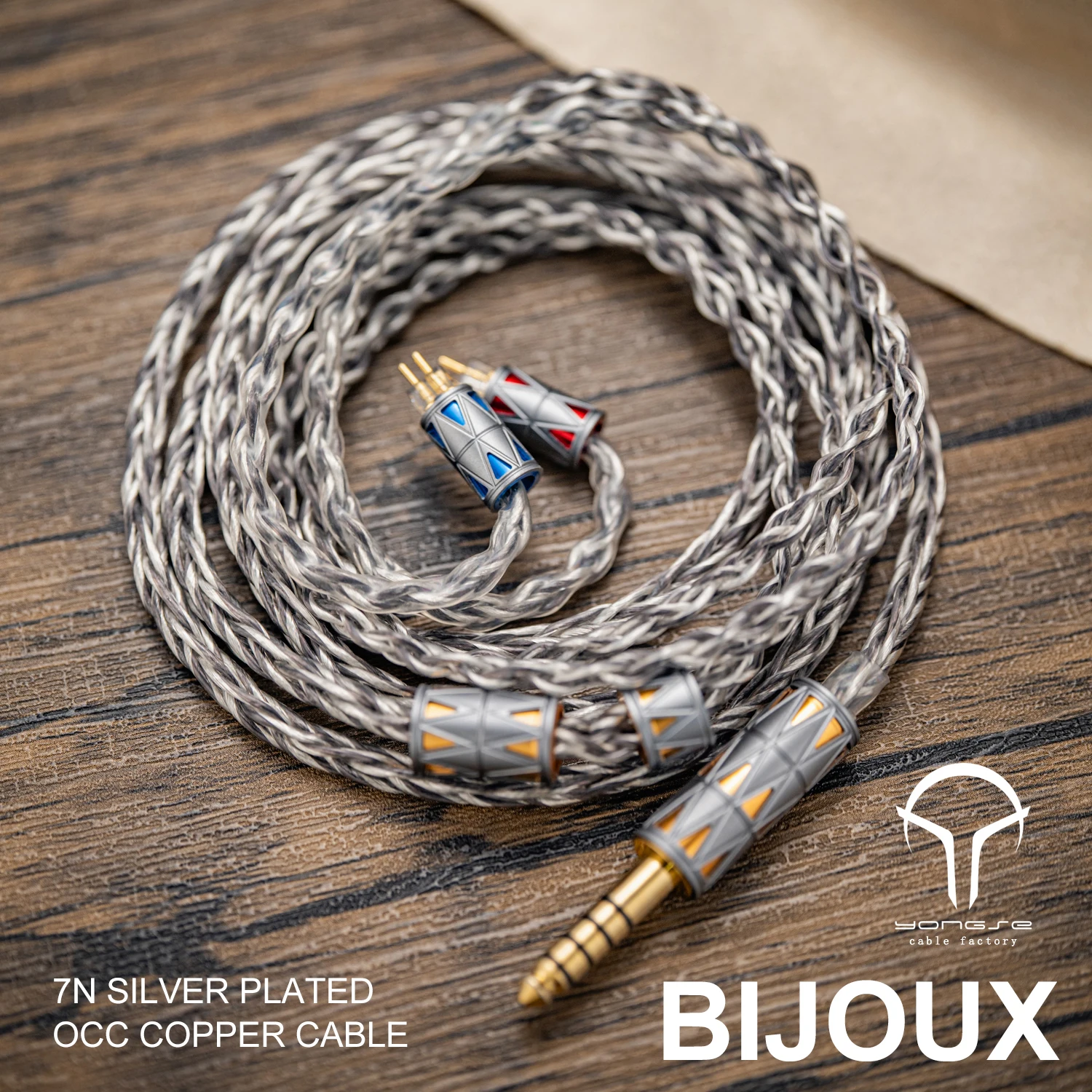 

Yongse Bijoux Flagship 26AWG 7N Silver-plated OCC Litz Earphones Upgrade Cable For Bravery Winter NEKO KATO P8 SA6 Blessing3