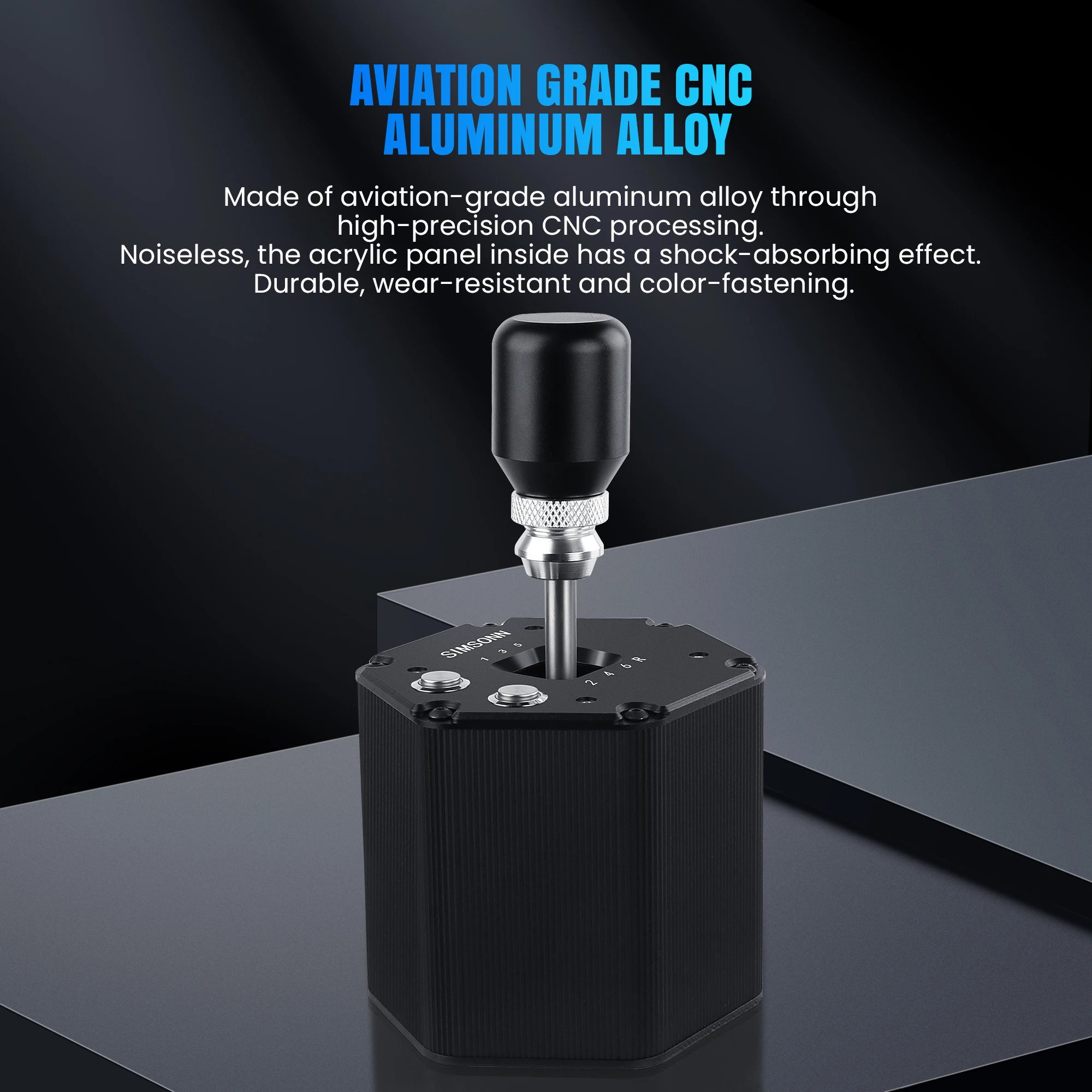 SIMSONN 6+R H Gear Shifter Compatible with Logitech G27 G29 G25 G920 For ETS2 Simracing Game Hall Sensor Sim Shift USB Connection to PC