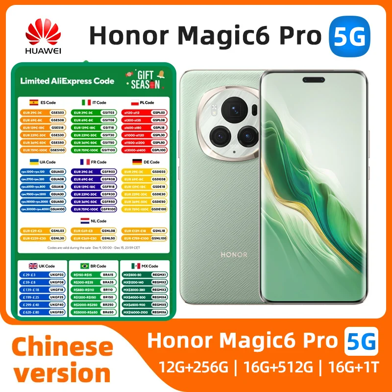 HONOR Magic 6 Pro Smartphone Snapdragon 8 Gen3 Accelerated Octa-Core 5600Mah Battery 80W Fast charge MobilePhone 3Dcamera