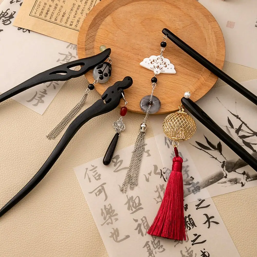 Hair Sticks for Buns Wooden Hair Stick Cheongsam Hanfu Hair Fork Chinese Headwear Hair Accessories Hair Chopsticks Hanfu Hairpin