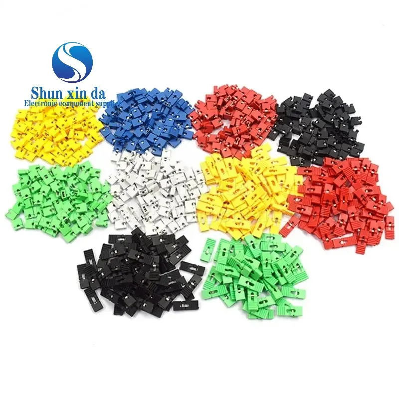 50 قطعة/الوحدة 2.54 مللي متر 2.0 مللي متر مفتوح البلوز كتلة الملعب رئيس البلوز غطاء قصير موصل قصير طول أسود أصفر أزرق أحمر أبيض