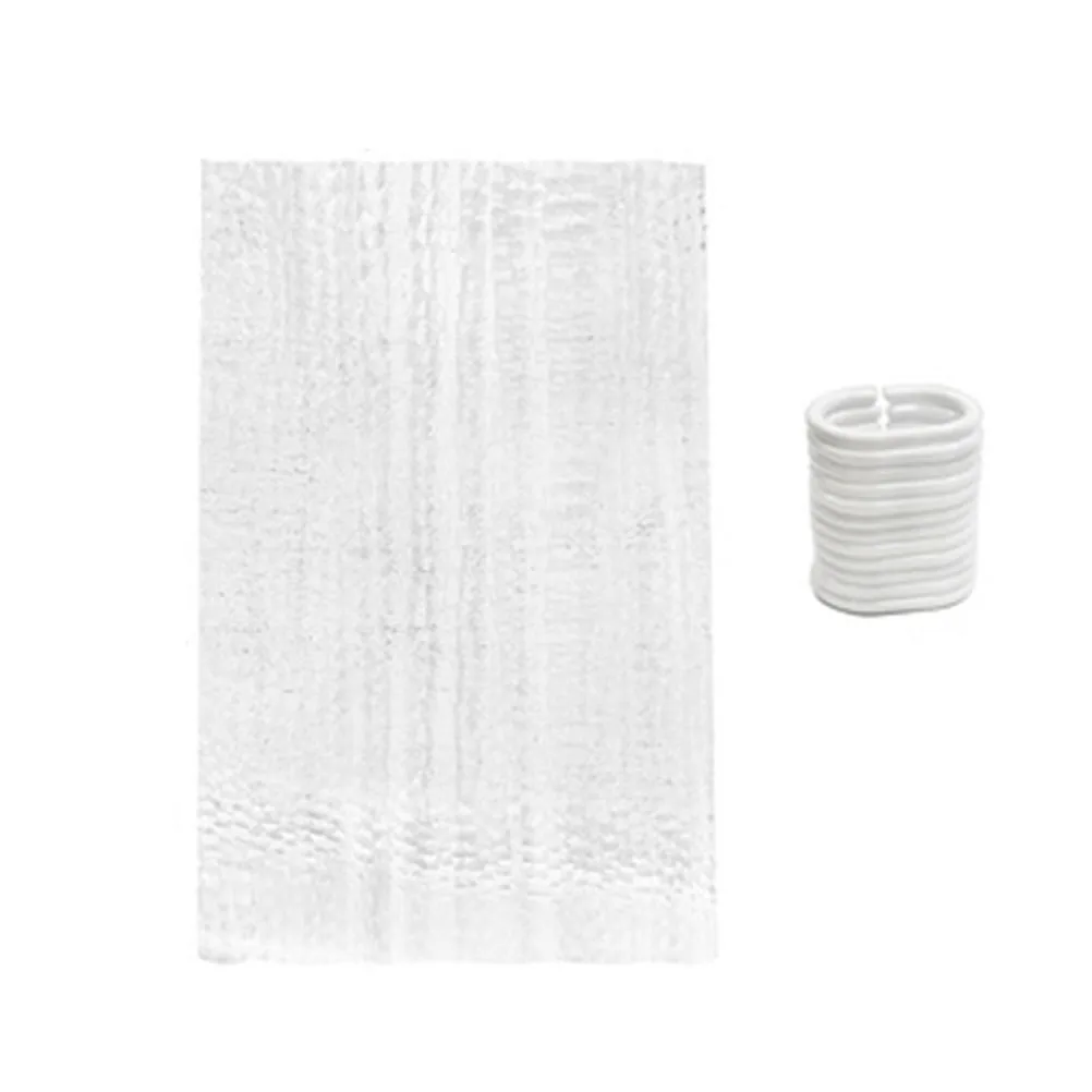 

Waterproof 3D Bath Curtain 180X180Cm Semi-Transparent Eva Shower Curtain Mold Resistant With For Bathroom Use