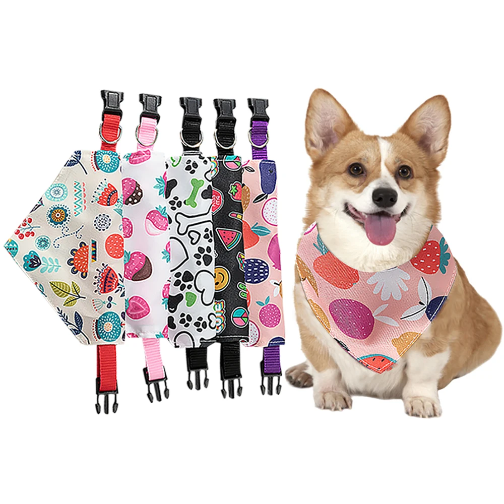 Cute Pet Bibs Adjustable Pet Saliva Towel Dog Puppy Cat Neck Scarf Bandana Collar Triangle Bib Neckerchief